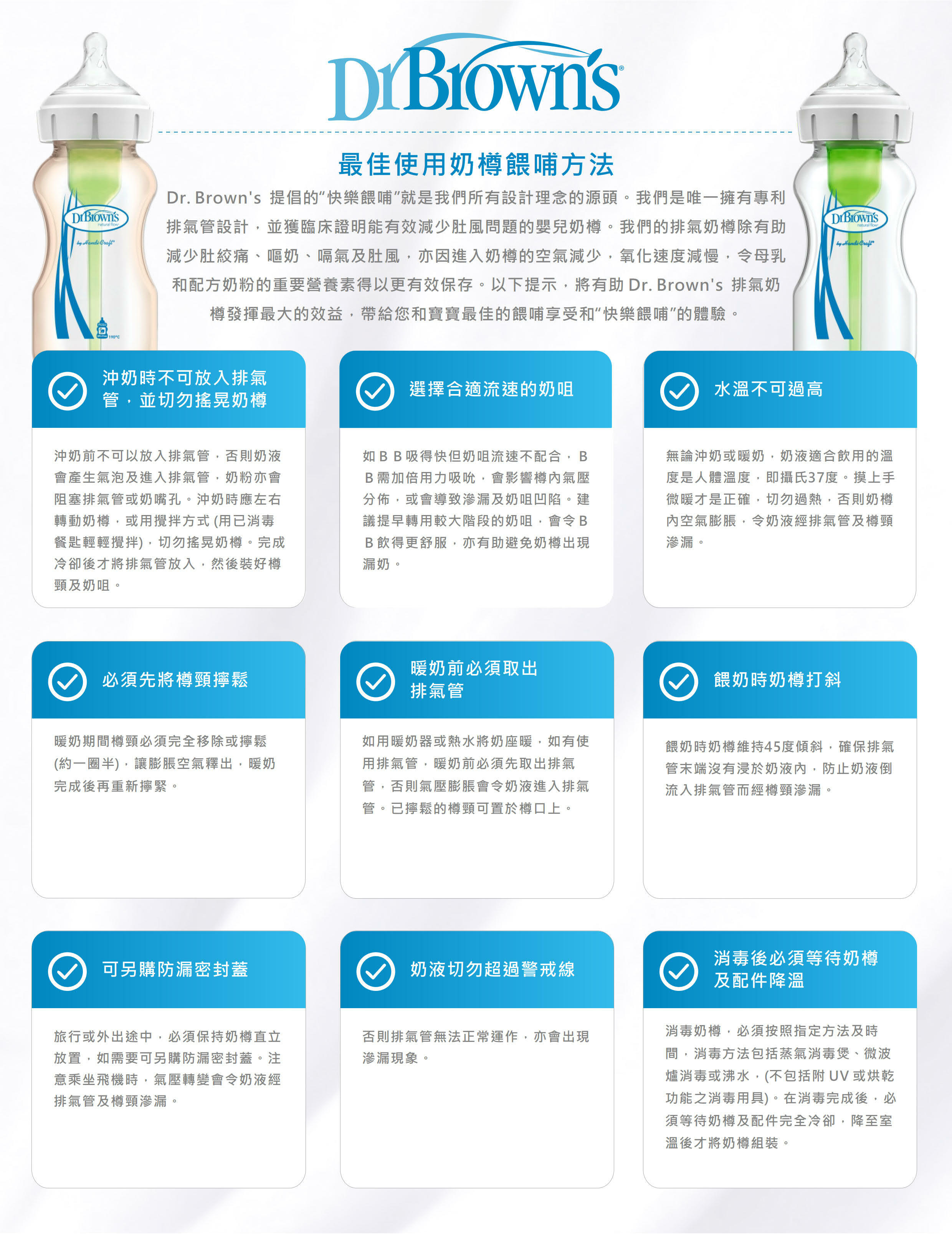 Dr Brown's Options+ 仿母乳排氣奶樽 - PP 9oz 兩個裝