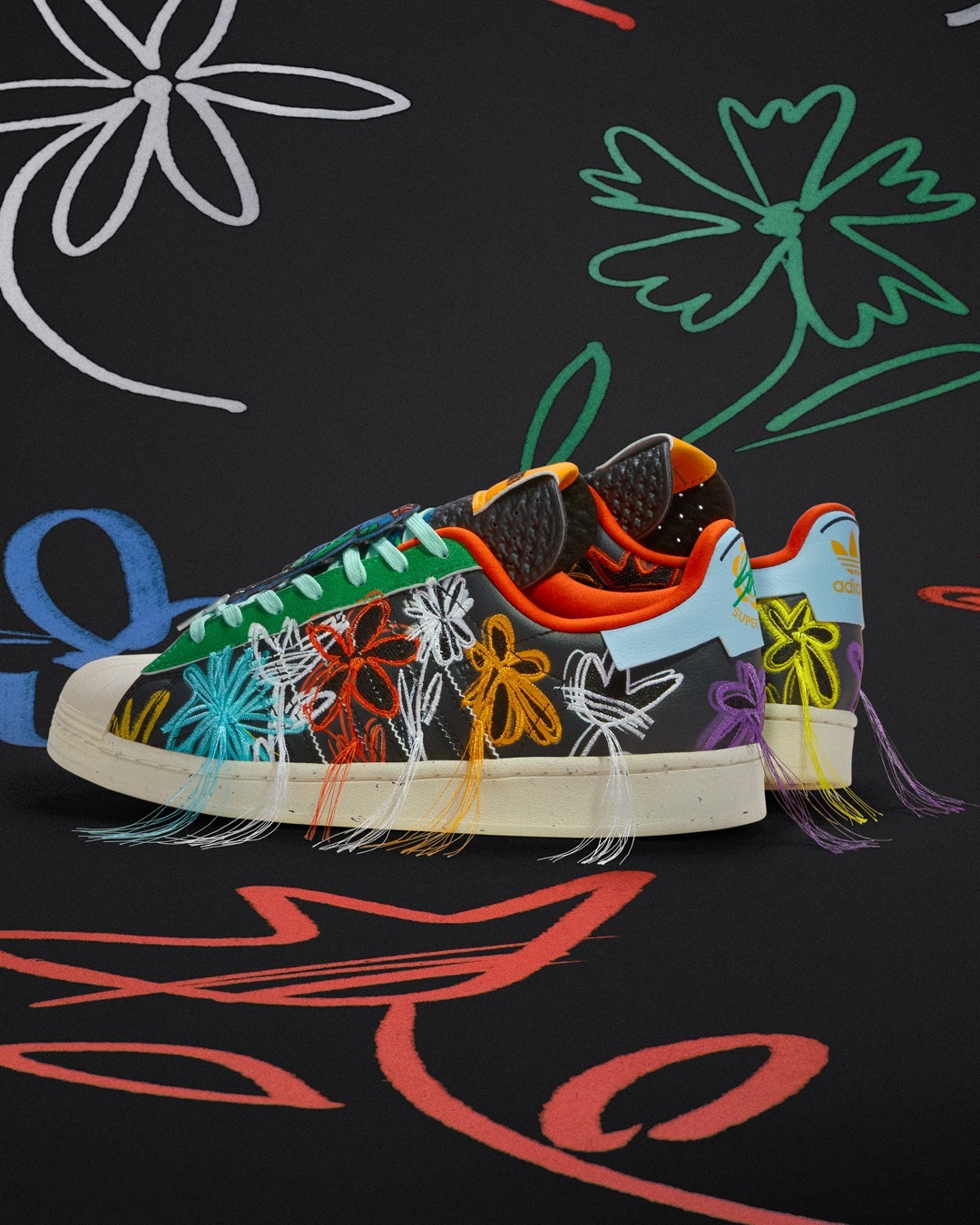 【 adidas SUPERSTAR "SUPEREARTH" 聯名限定鞋款 - 黑 】