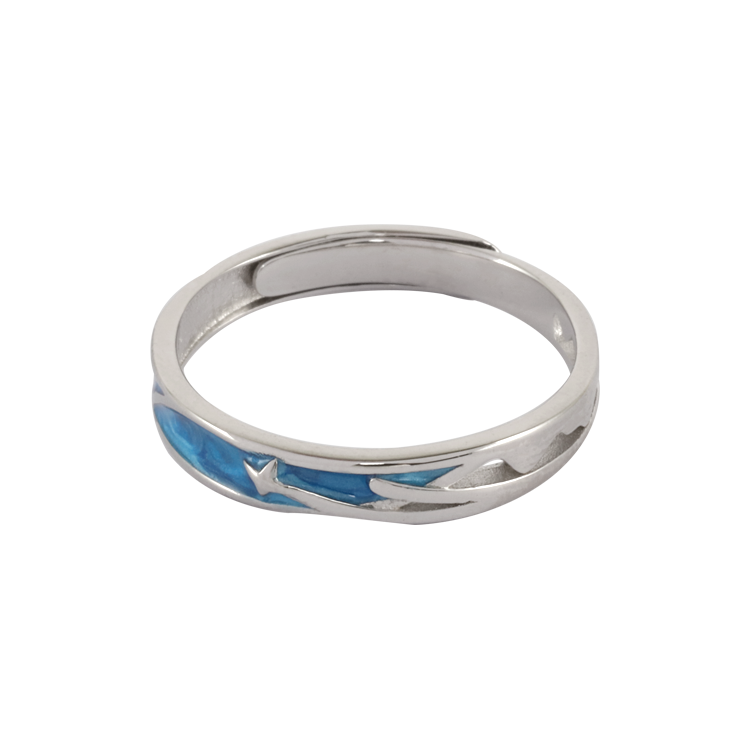 純銀對戒，情侶戒指 閃耀銀光流星；難忘相遇的那一刻（2315男款）