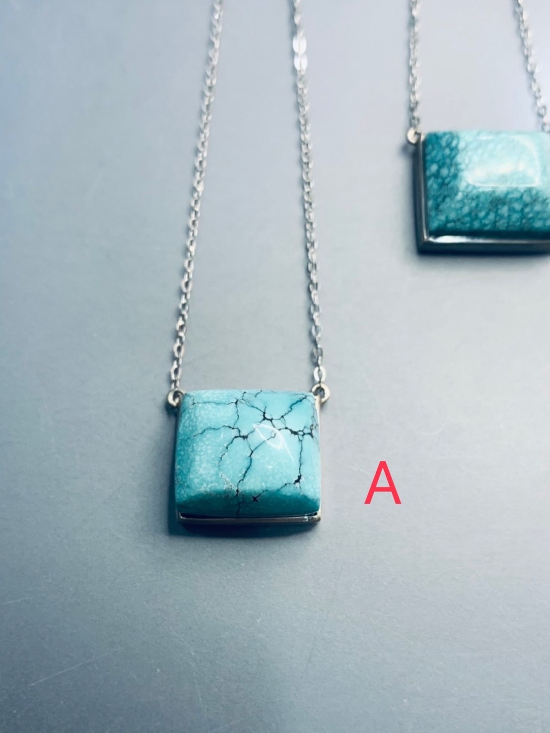 綠松石銀鑲製項鍊三款｜十二月