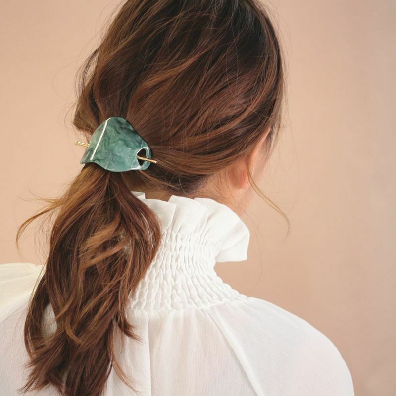 大理紋仿髮簪髮圈扣