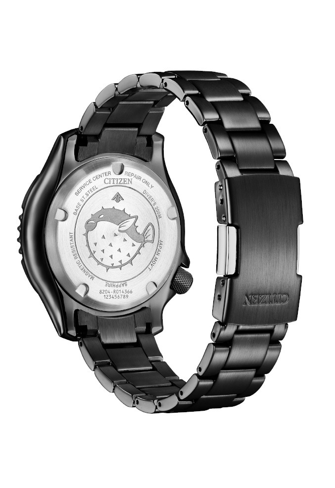 萬年鐘錶 - Citizen 星辰錶  PROMASTER 200米 全黑鋼鐵河豚EX Plus潛水機械男錶  NY0135-80E  錶徑44MM