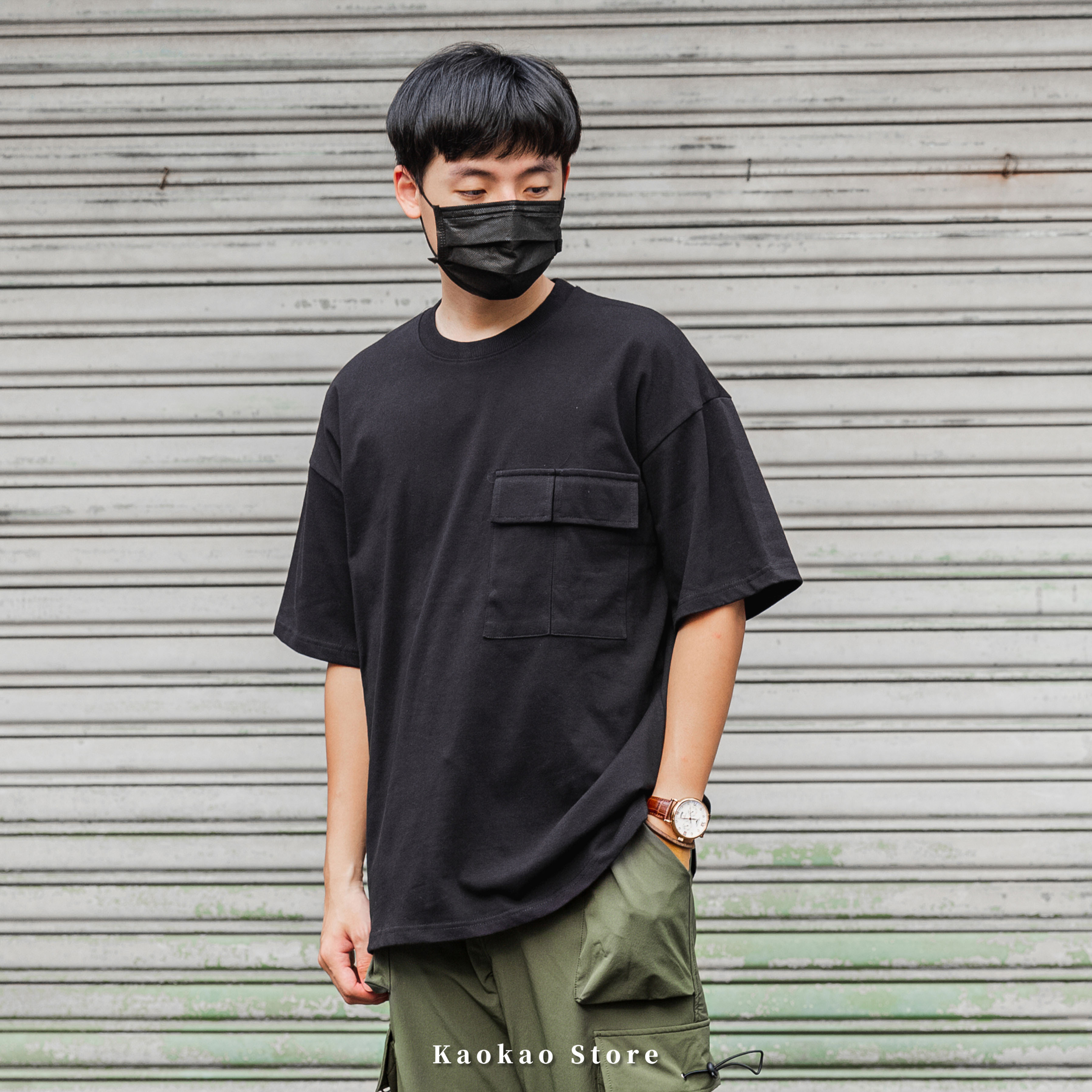 ALLY ACE2335 30支雙股精梳棉 胸口雙口袋 工裝短T