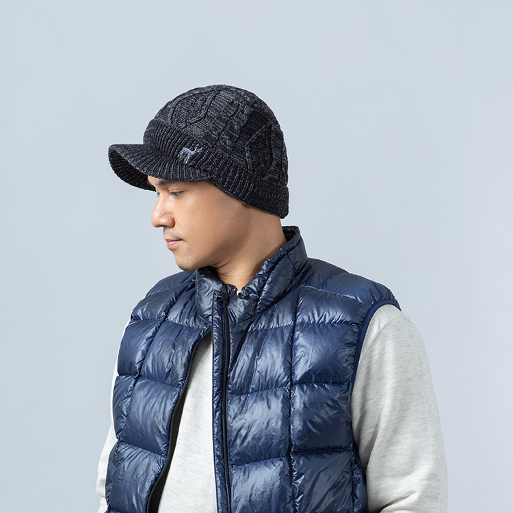 【肌暖】冬日暖感款｜麋鹿刺繡雙層圓頂鴨舌帽丨H1516T