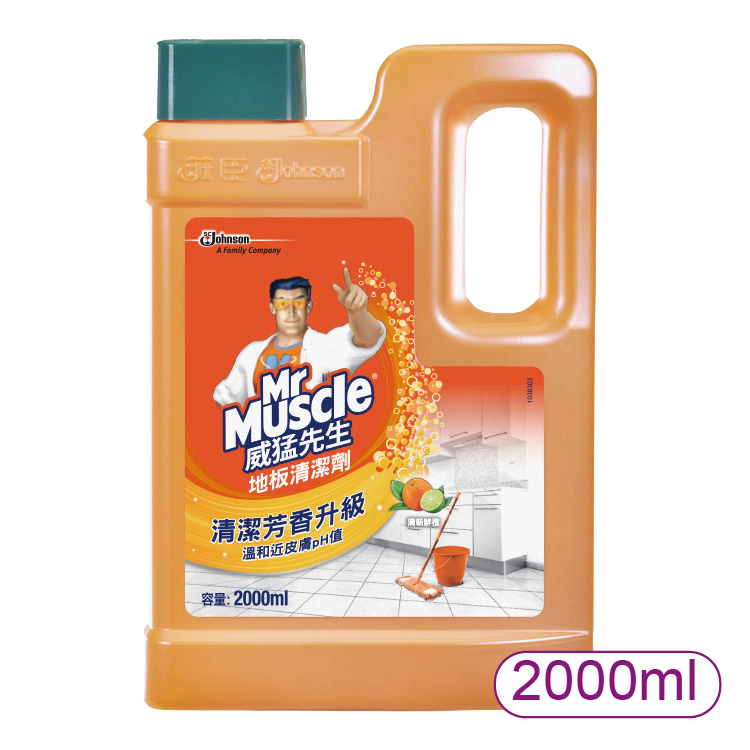 【莊臣】威猛先生 愛地潔地板清潔劑-清新鮮橙2000ml