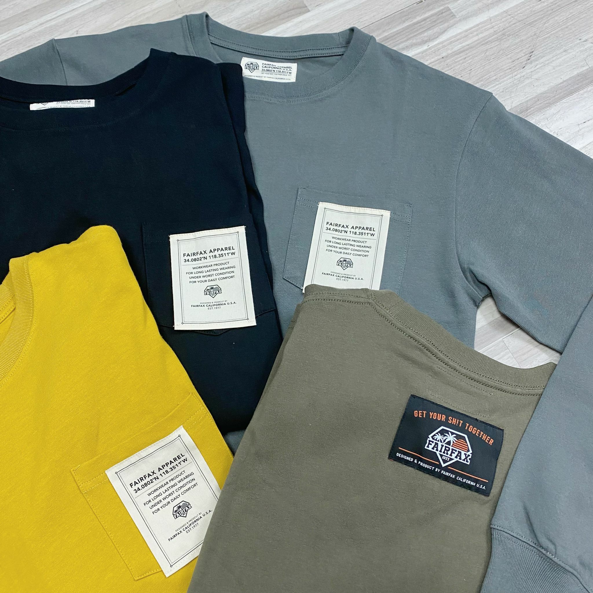 [現貨]  FairFax JP Long Sleeve Pocket tee FFFW21-00003