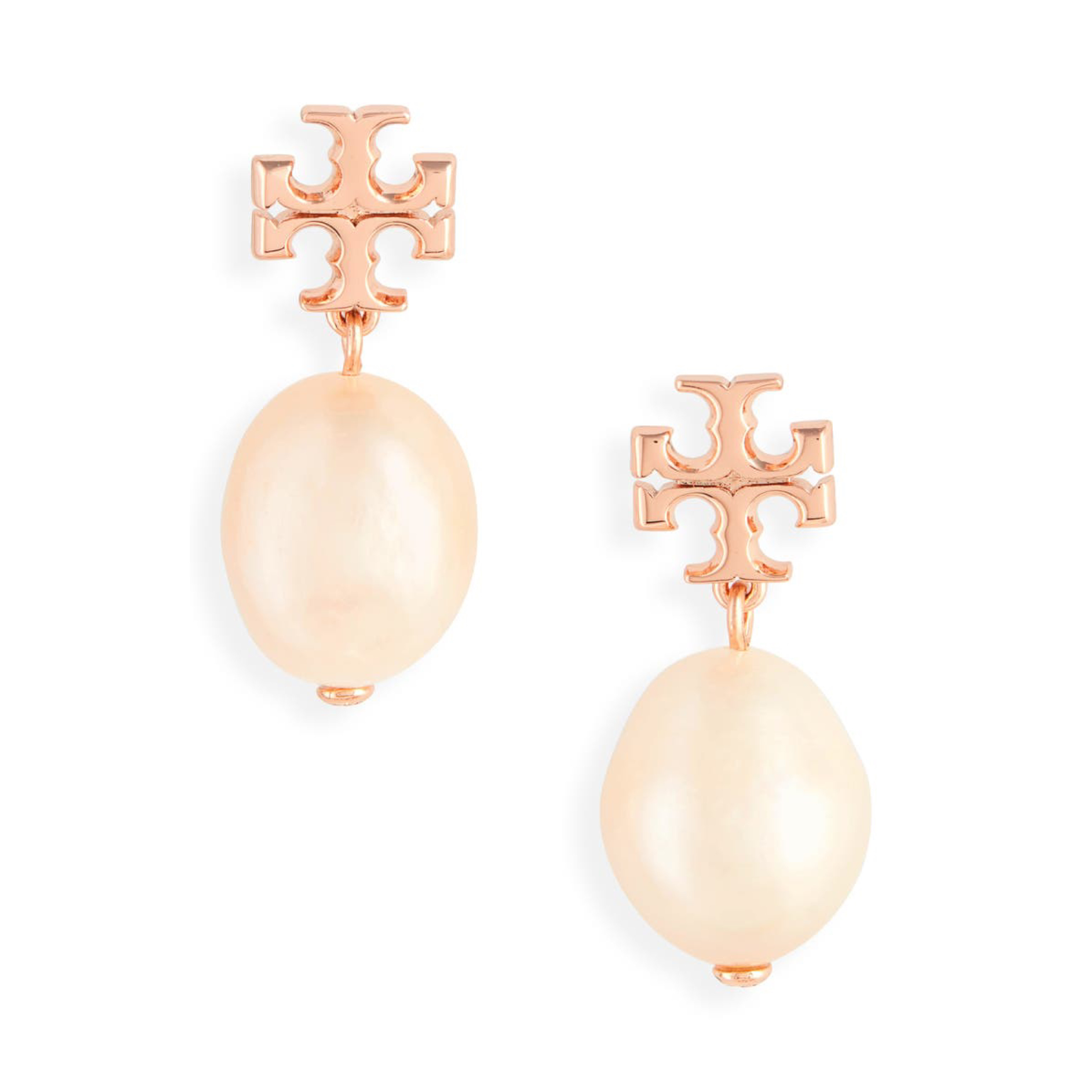 *特價* Tory Burch - Kira Pearl Drop Earring 玫瑰金