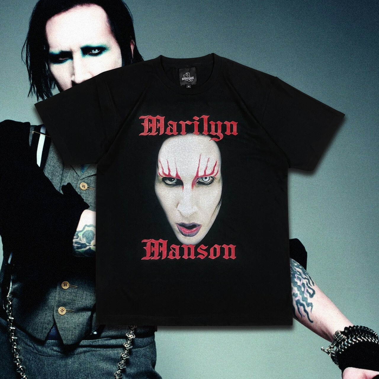 GHOST MADE  《 MARILYN MANSON 》瑪麗蓮曼森 短袖 帽T GHOSTMADE