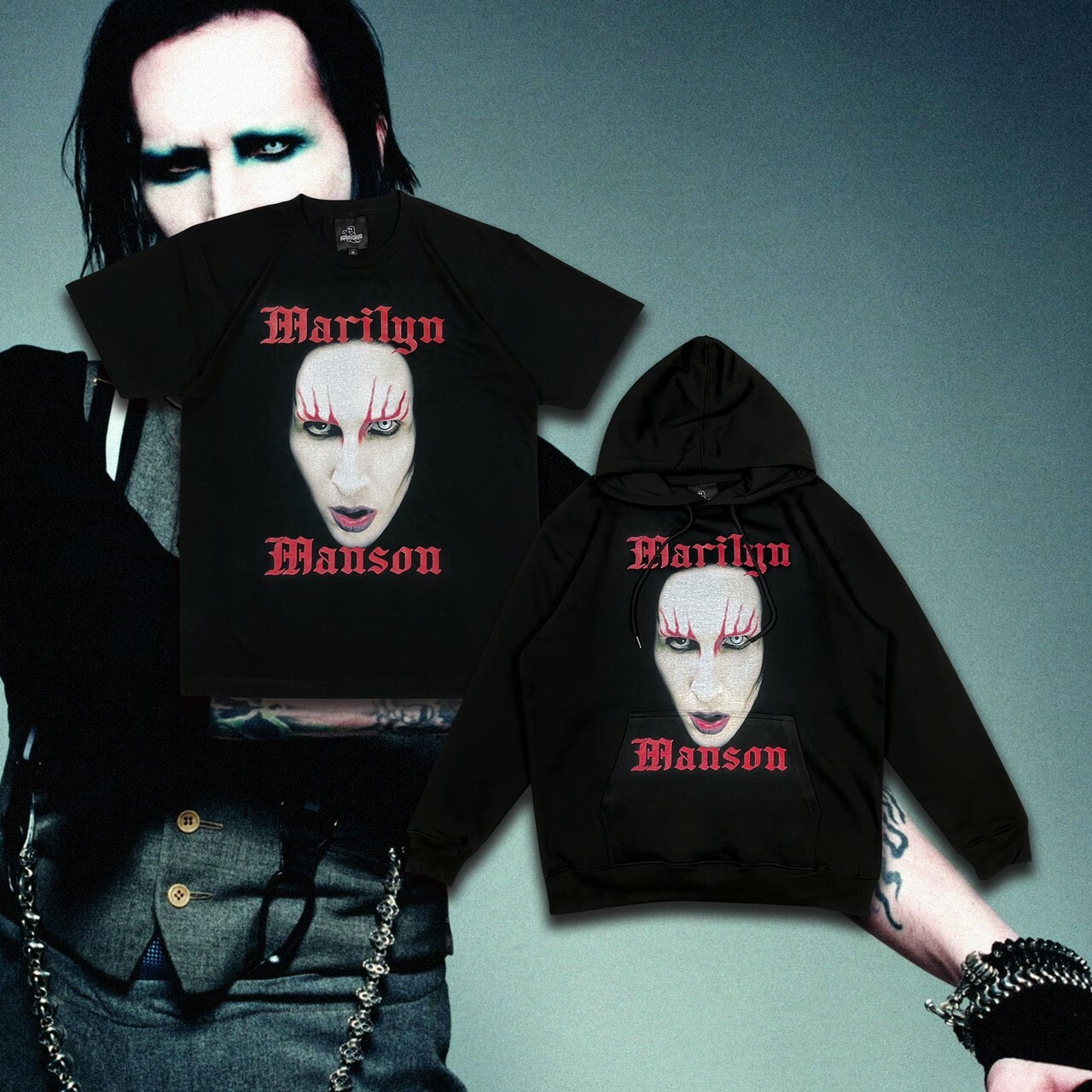 GHOST MADE  《 MARILYN MANSON 》瑪麗蓮曼森 短袖 帽T GHOSTMADE