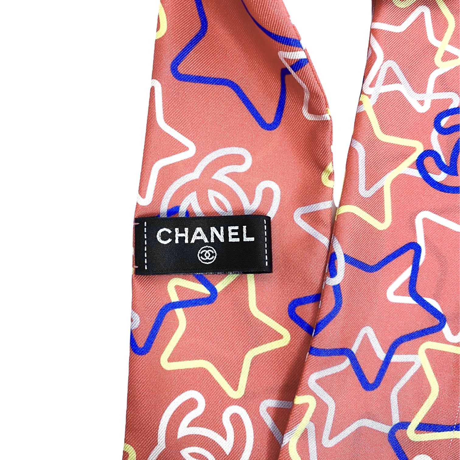 全新CHANEL TWILLY AA8007 粉橙色星星圖案 #BRAND NEW #香榭站正品