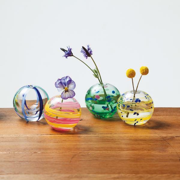 津輕玻璃 彩手鞠 夏空