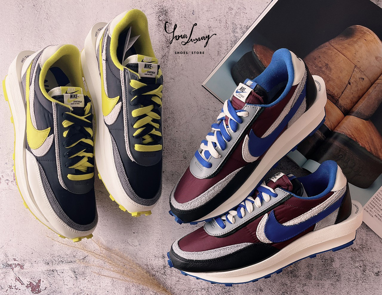 【Luxury】sacai x Undercover x Nike LDWaffle 黑藍紅灰藍黃 解構 三方聯名 限量