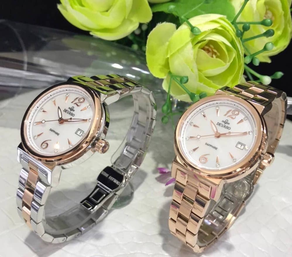 【DEVANO】DV-5626GQ-A-28 Silver+Rose Golden / DV-5626LG-A-28 Rose Golden 34mm Modern Watch