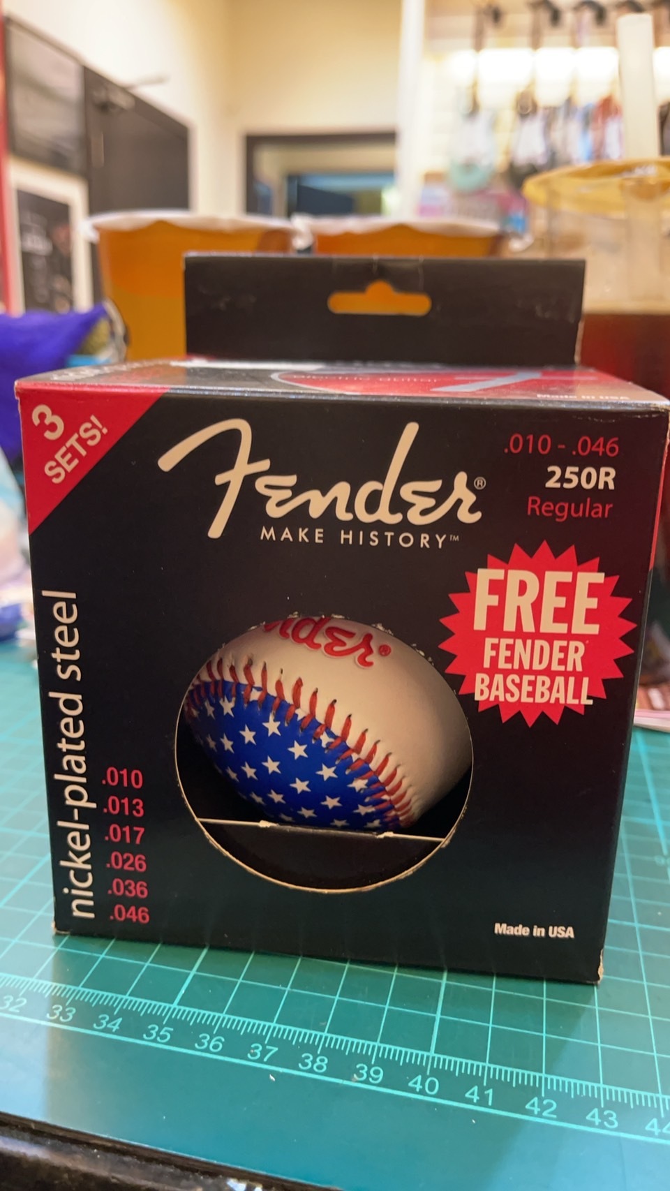 Fender 3SETS 250R 簽名棒球套弦組 ( 10-46 ) 電吉他弦 三包裝