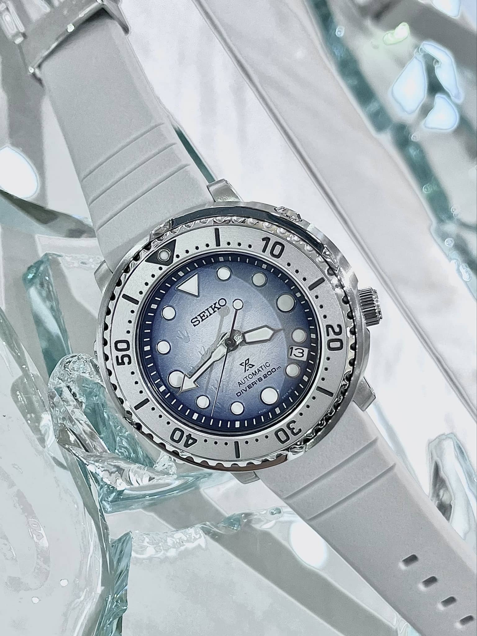 【SEIKO 精工】PROSPEX 愛海洋 企鵝漫步 膠質帶機械錶  4R35-04Z0H 43.2mm 現代鐘錶