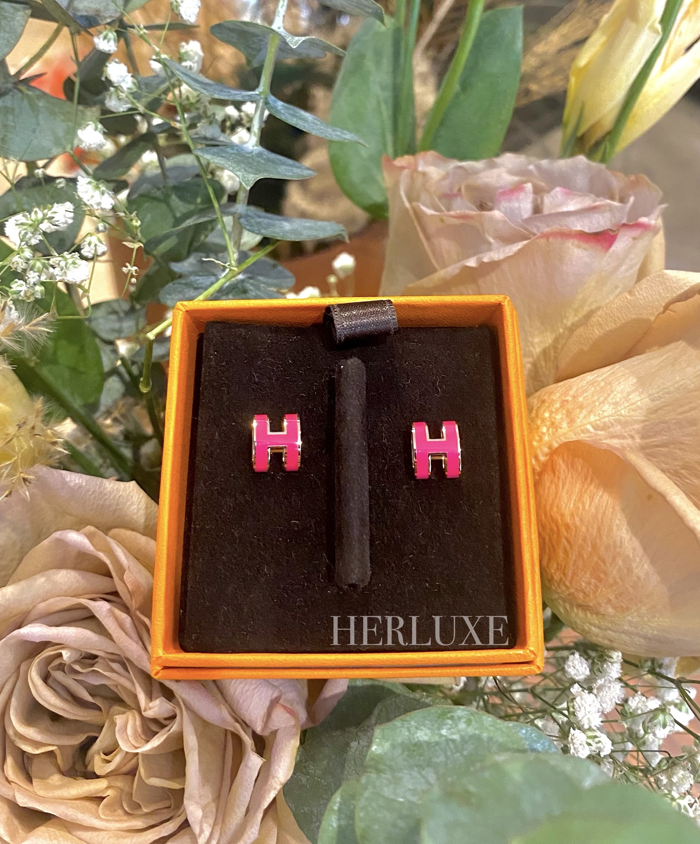 Mini pop H earrings I6 rose extreme CD
