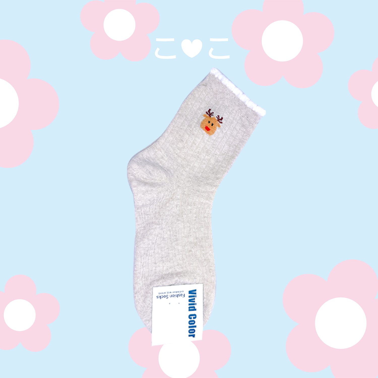 正韓聖誕造型直條襪子