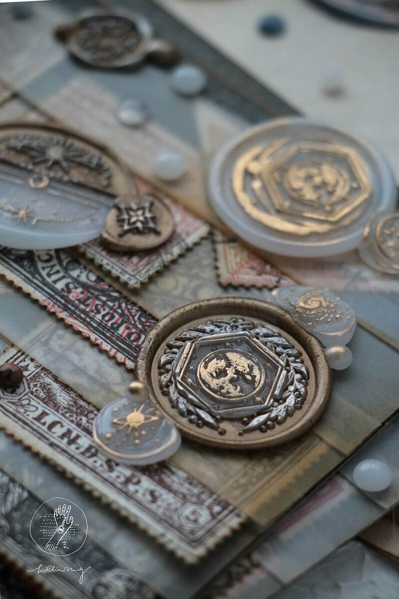 吉 封蠟印章組 -  藍月座 （2cm）