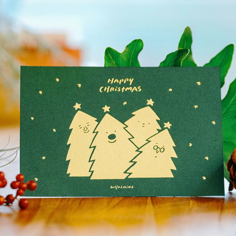 WHOSMiNG「HAPPY CHRISTMAS」 燙金聖誕卡片