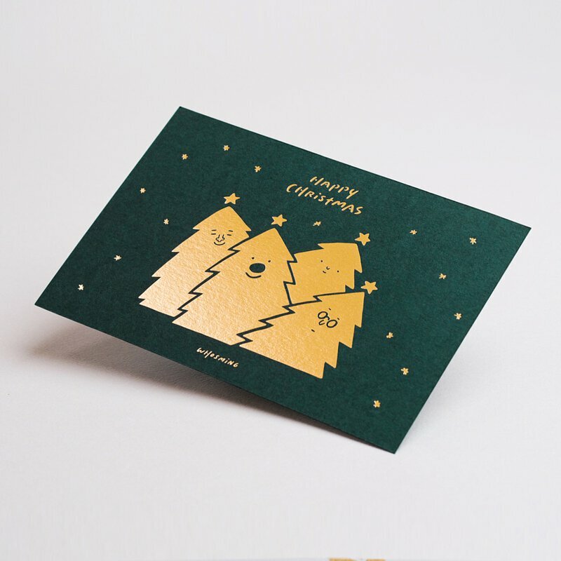 WHOSMiNG「HAPPY CHRISTMAS」 燙金聖誕卡片