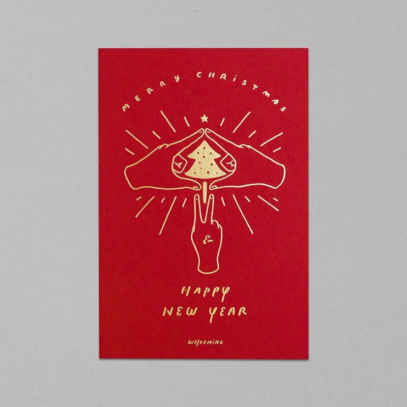 WHOSMiNG「HAVE A RED CHRISTMAS」 燙金聖誕卡片