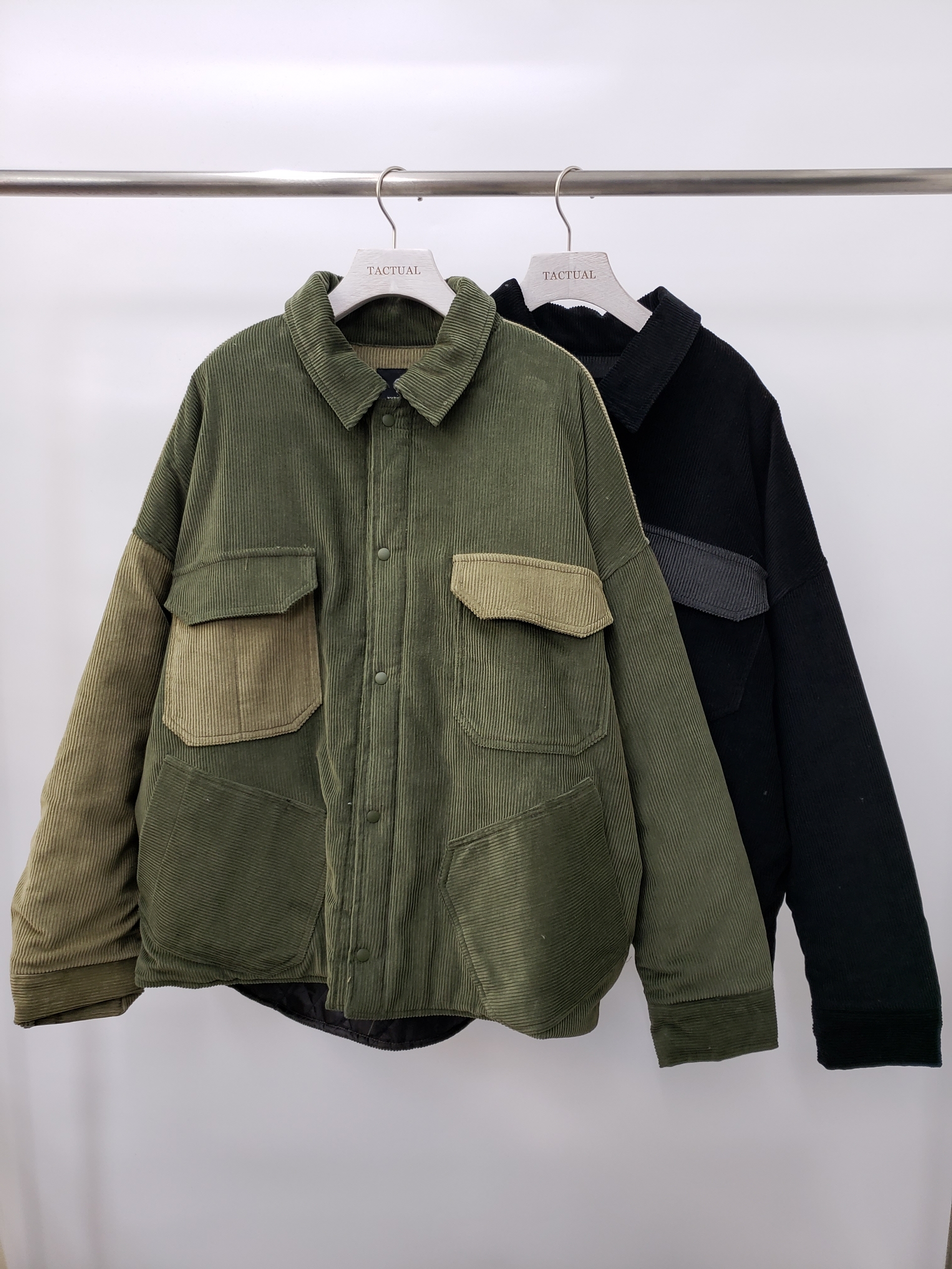 拼色燈心絨褸 JK1873