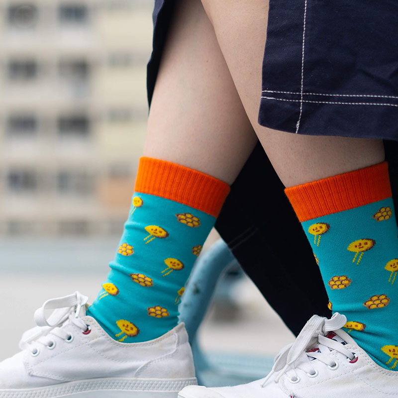 PLAYFUL SOCKS hong kong series bubble waffles socks large (eu41-46)