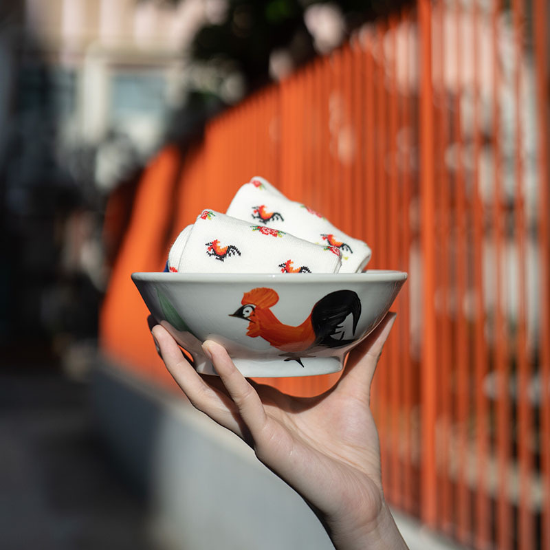 PLAYFUL SOCKS hong kong series rooster socks large (eu41-46)