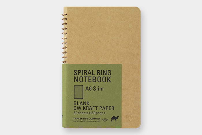 A6 Slim 牛皮紙_駱駝 ｜ Spiral Ring Notebook 線圈筆記本