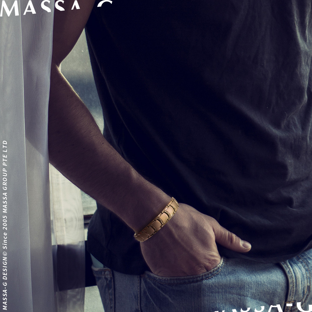 MASSA-G【Gaia】大地蓋婭 純鈦能量手環(全金屬鍺18顆)