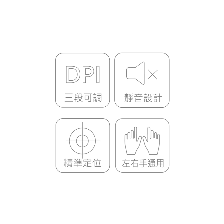 DMW160 Mute DPI可調無線靜音滑鼠