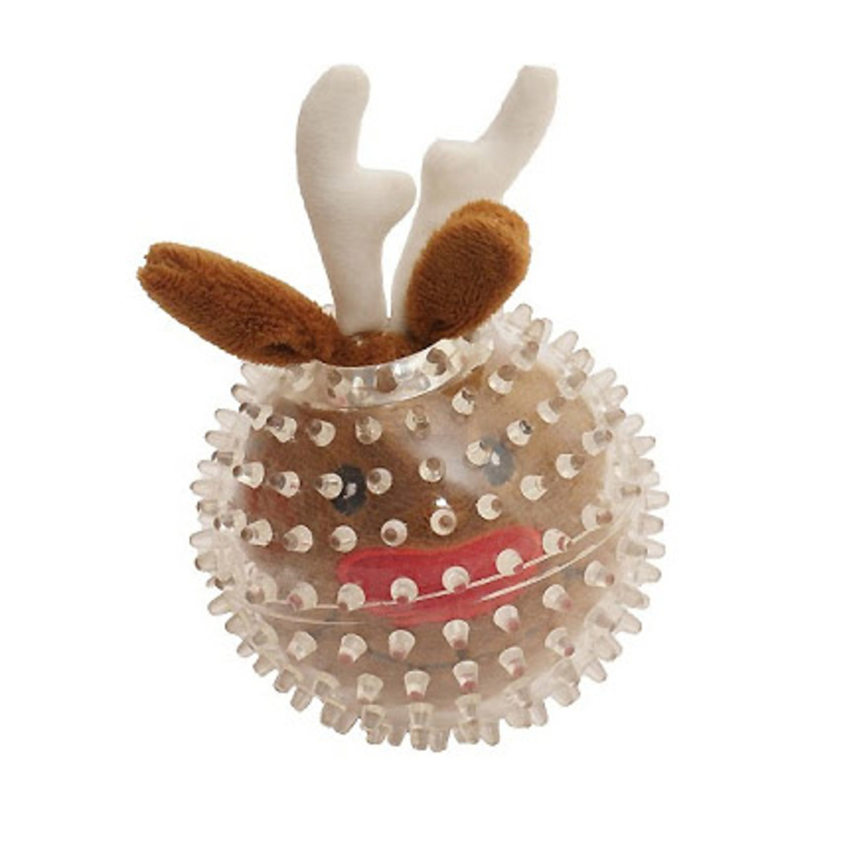 ROSEWOOD 狗狗玩具聖誕馴鹿軟膠刺球