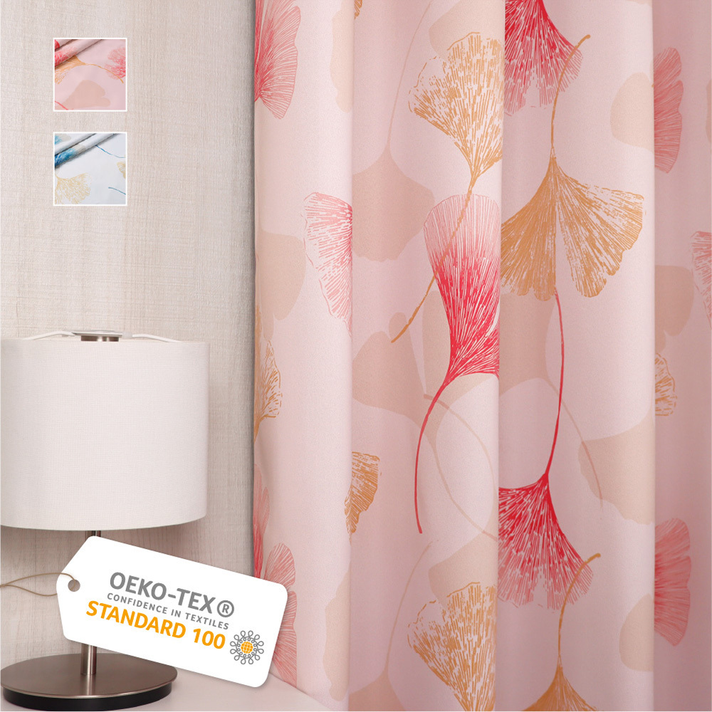 手工製作│遮光窗簾│半窗落地窗│浪漫花影│織帶│2色