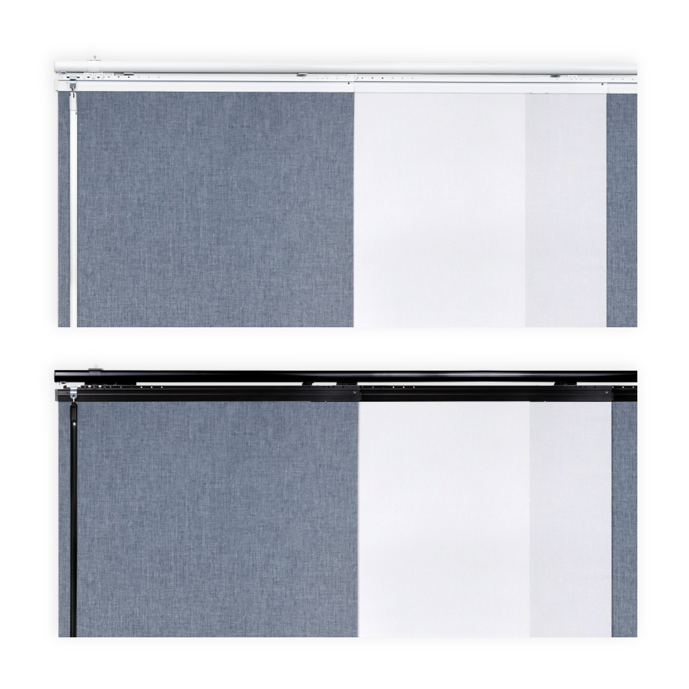 柔雪丹寧│雙色調光│40x4片│伸縮片簾隔間簾│遮蔽寬度85-145cm│遮蔽高度180cm