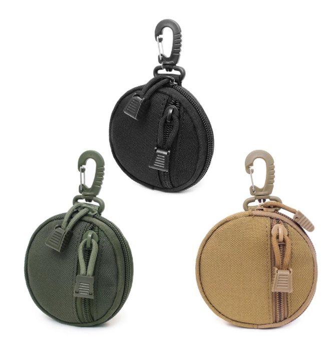 【BGPB001】戰術便攜式掛扣圓形零錢包