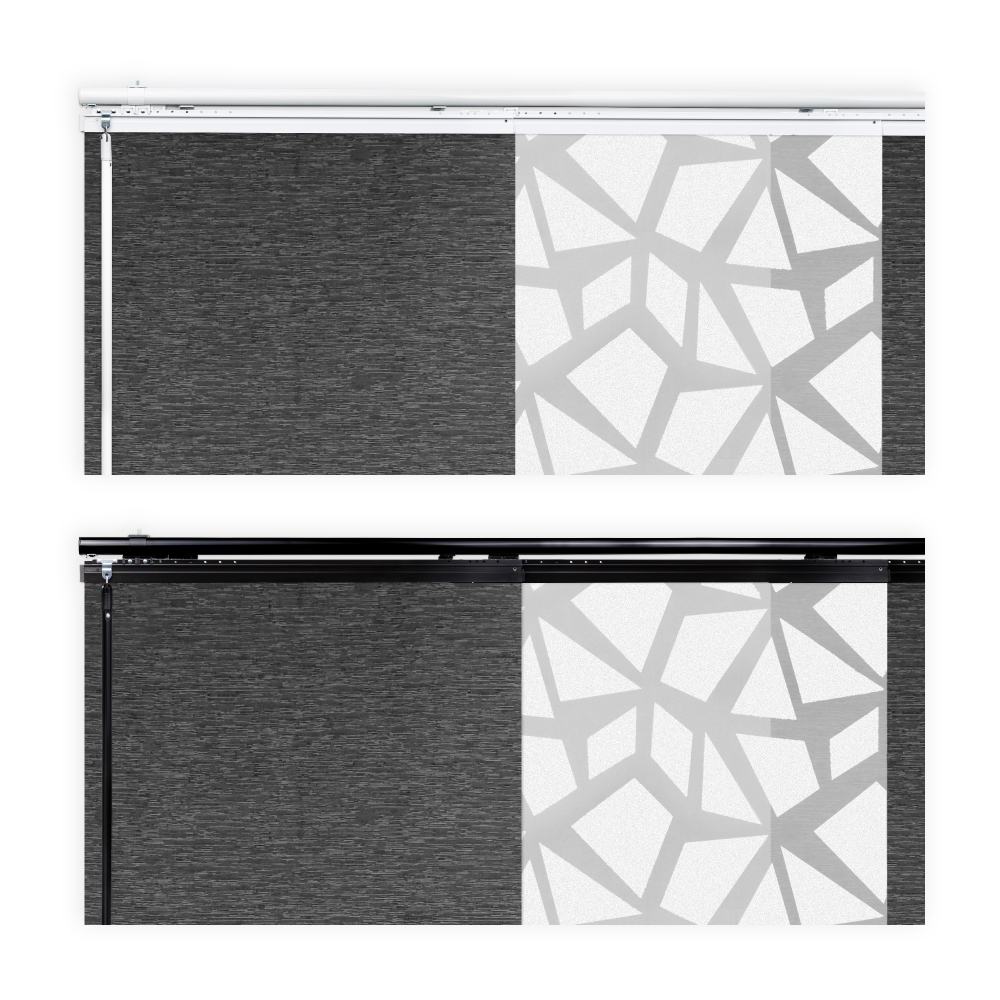 暮夜冰河│雙色調光│40x4片│伸縮片簾隔間簾│遮蔽寬度85-145cm│遮蔽高度180cm