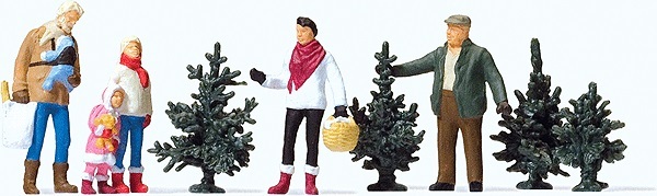 Preiser 10627 HO scale, Christmas tree sale