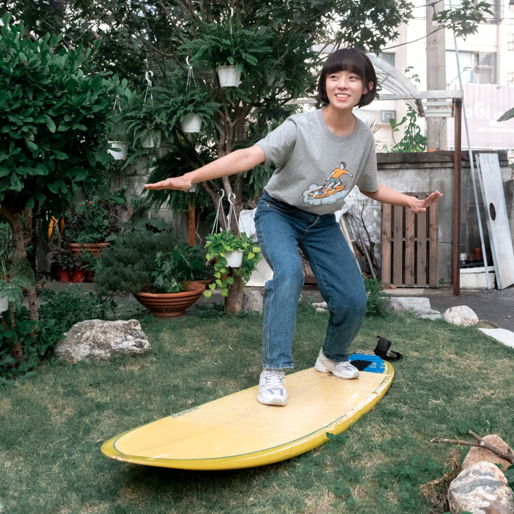 SPPPP｜Flying Boys｜衝浪飛人Ｔ｜麻灰色