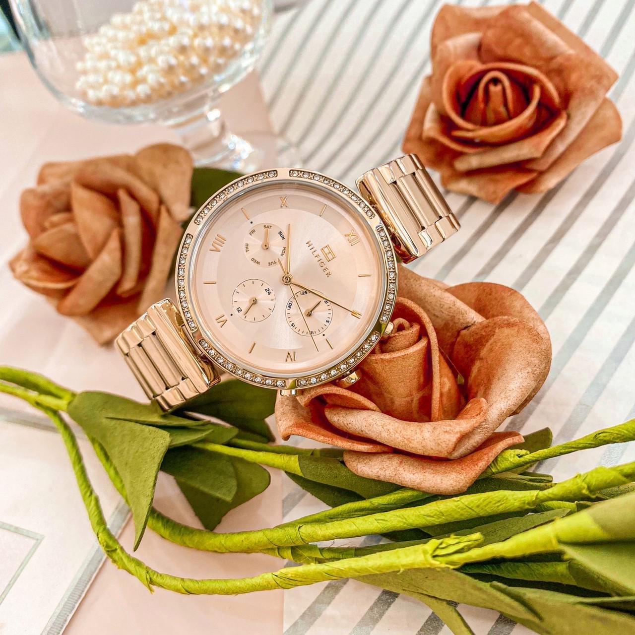 【Tommy Hilfiger】羅馬時刻晶鑽腕錶 1782391 玫 / 1782390 黑 38mm現代鐘錶