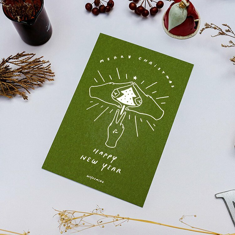 WHOSMiNG「HAVE A GREEN CHRISTMAS」 燙金聖誕卡片