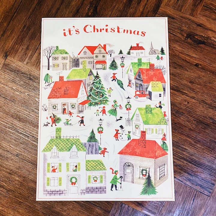 耶誕城  聖誕節 包裝紙/海報｜美國 Cavallini & Co.