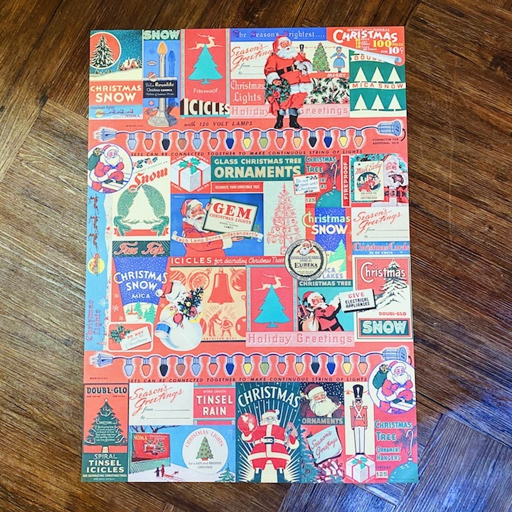 聖誕老人 聖誕節 包裝紙/海報 ｜美國 Cavallini & Co.