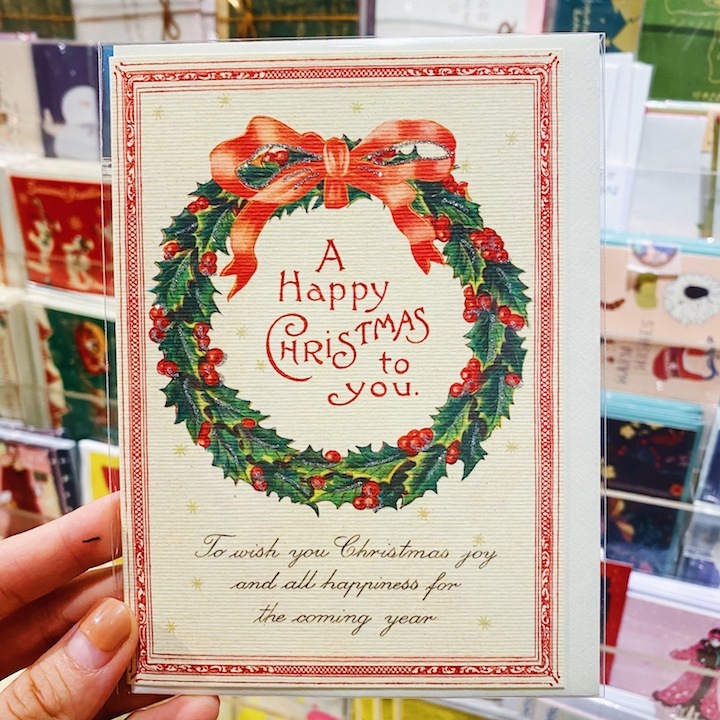 Cavallini  聖誕卡片 季節賀卡 聖誕花圈