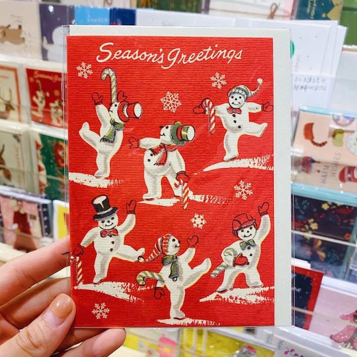 Cavallini  聖誕卡片 季節賀卡 雪人