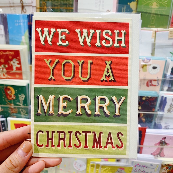 Cavallini  聖誕卡片 季節賀卡 we wish you a merry christmas