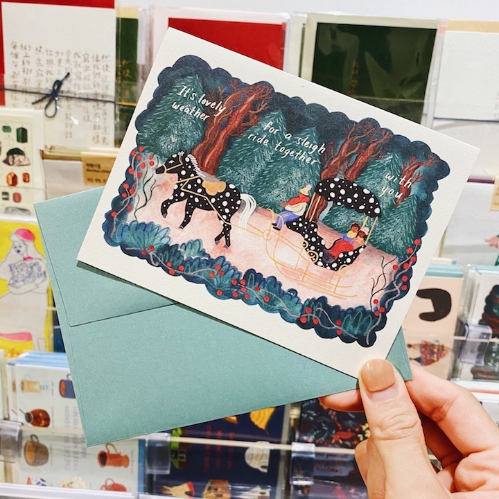SMALL ADVENTURE 聖誕卡片 季節賀卡 馬車