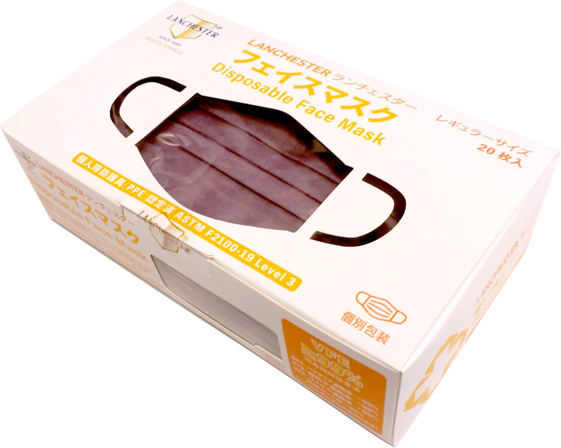 【黑金星光Alpha系列】Lanchester 中碼三層防護口罩 雅典娜二十片 獨立包裝 (多項證書認證/信心保證)