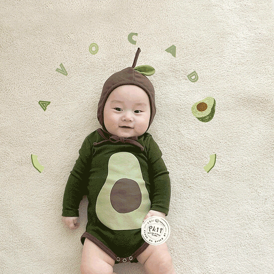 Avocado Hat and Romper|Kommacat HK Online Baby Shop