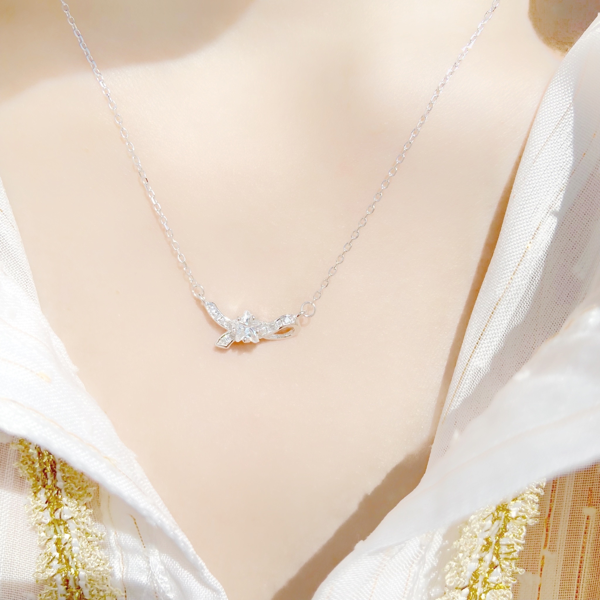| 925 Silver・White Gold・Rose Gold | Star Dance Necklace（Silver / Rose Gold） | NE0424 |