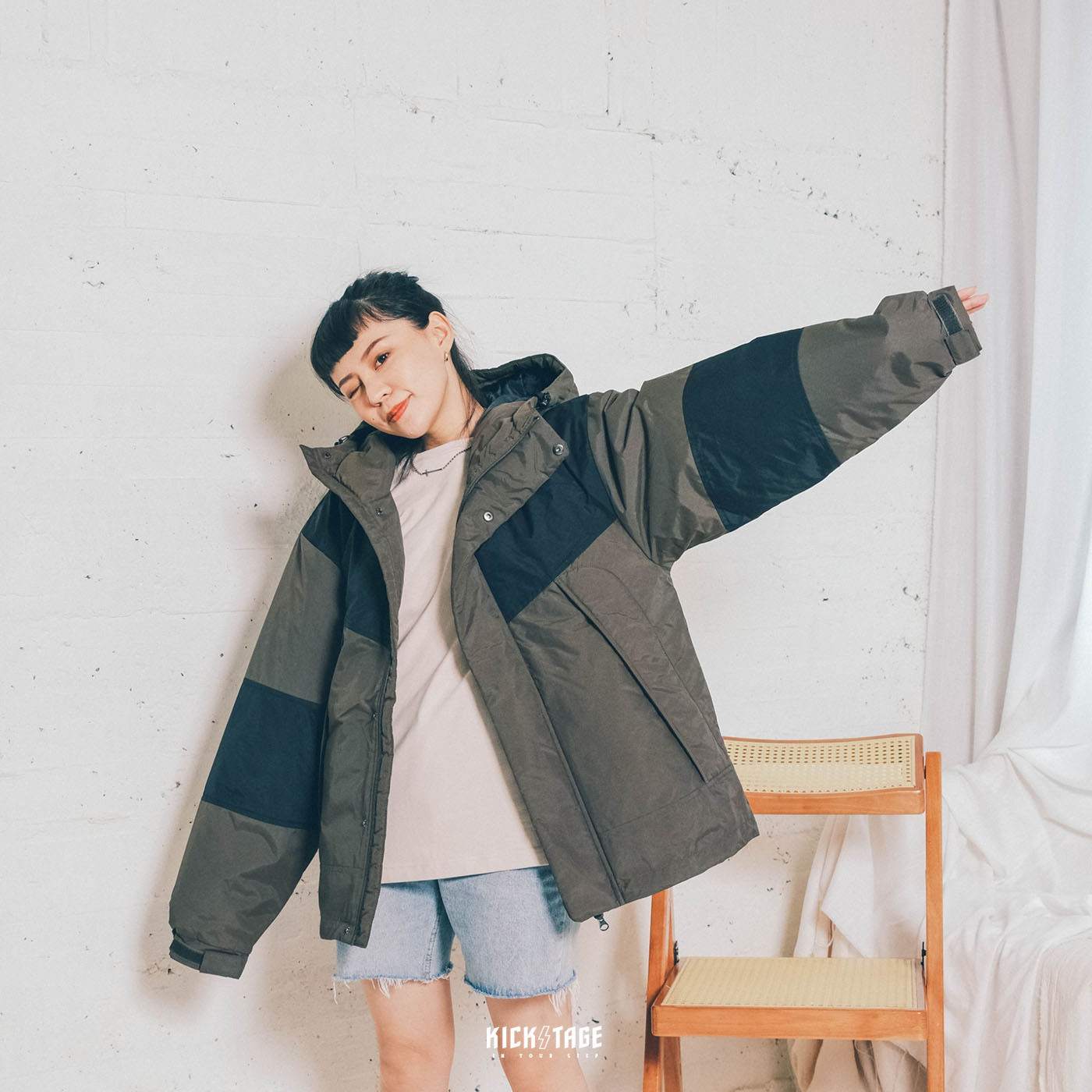 男女款 United Athle Jacket 黑色 軍綠 卡其 防風外套 鋪棉 保暖機能 防潑水【749901】